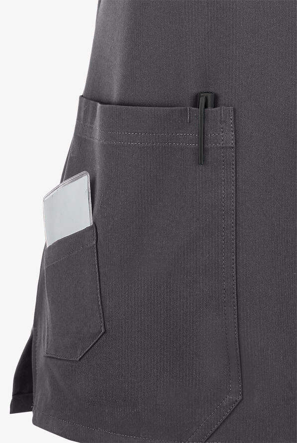 Skechers by Barco Focus Women's 6-Pocket STRETCH Crossover V-Neck Scrub Top - Pewter - 5