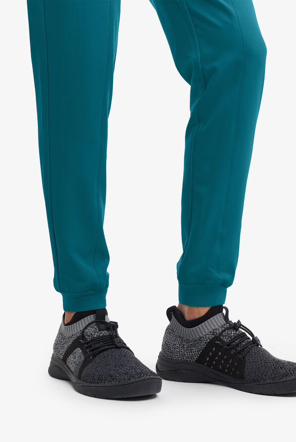 Pantal&oacute;n m&eacute;dico ReSurge by Butter-Soft Petite estilo jogger con 8 bolsillos para mujer **Ligeramente IRREGULAR** - Caribbean Blue - 7