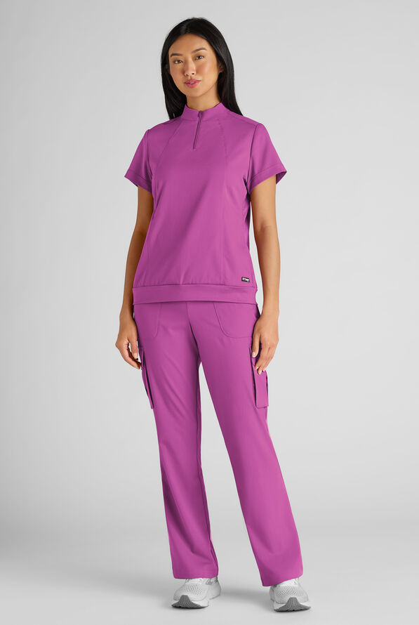 Grey's Anatomy by Barco Emerge Parker Women's 4-Pocket STRETCH Fit & Flare Scrub Pants - Mystic Orchid - 7