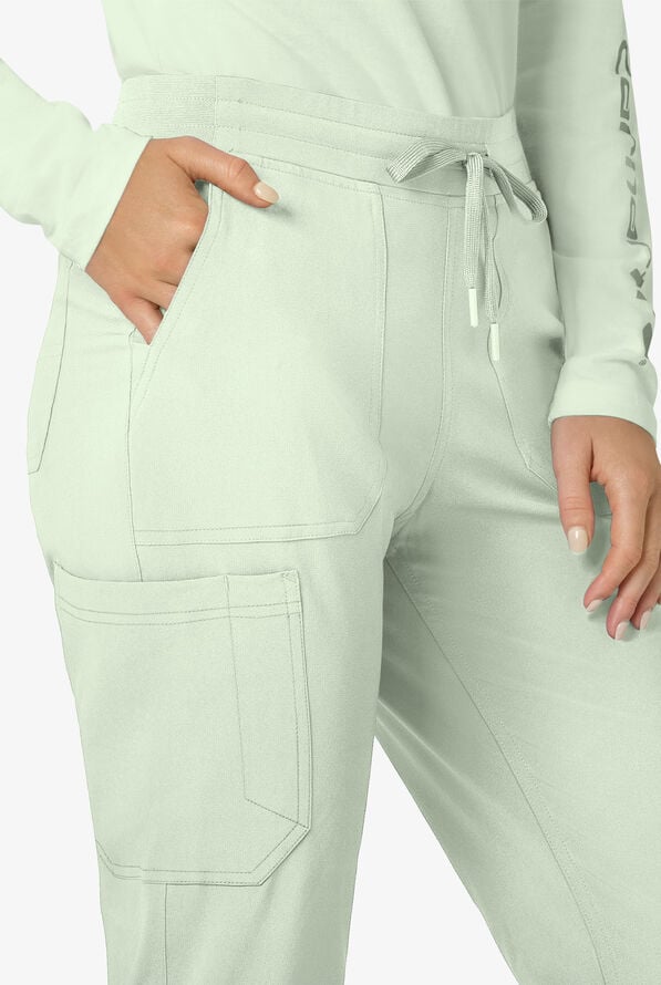 Carhartt Cross-Flex Force Women's 8-Pocket STRETCH Knit Cuff Cargo Jogger Scrub Pants - Petite - Big Sky - 3