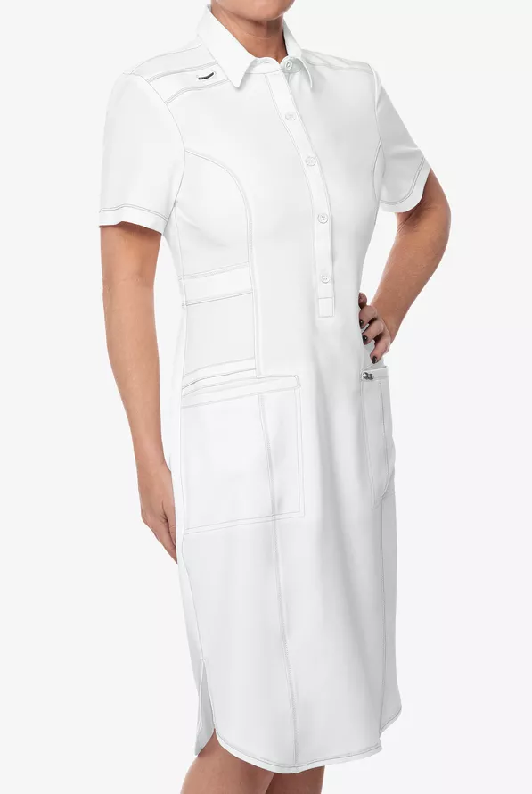 Cherokee Infinity Button Front Scrub Dress, Scrub Dresses Cherokee Infinity Button Front Scrub Dress, Scrub Dresses