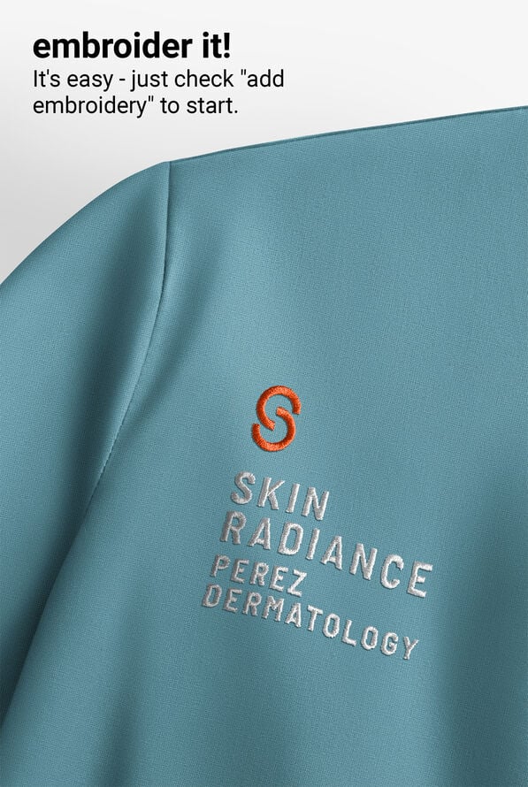 Wink Renew Knit Women's 2-Pocket STRETCH Rib-Knit Crew Neck Scrub Top - Vintage Teal - 3