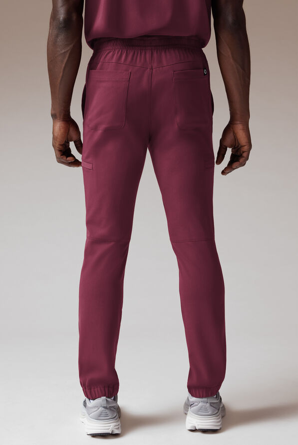 Pantalón médico Hypothesis S-A Shift Adaptive con piernas pitillo y 6 bolsillos para hombre - Wine - 4