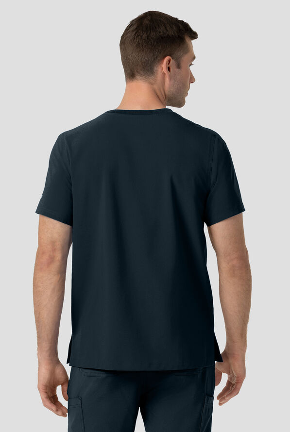 Carhartt Cross-Flex Men's 2-Pocket STRETCH Crew Neck Scrub Top - Navy - 3