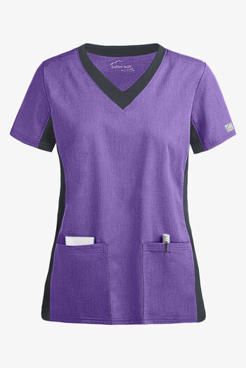 Butter-Soft STRETCH Women's 3-Pocket Contrast Scrub Top