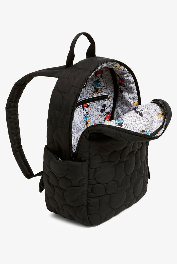 Vera Bradley Disney's Mickey Featherweight Black Quilted Small Backpack - Black - 3