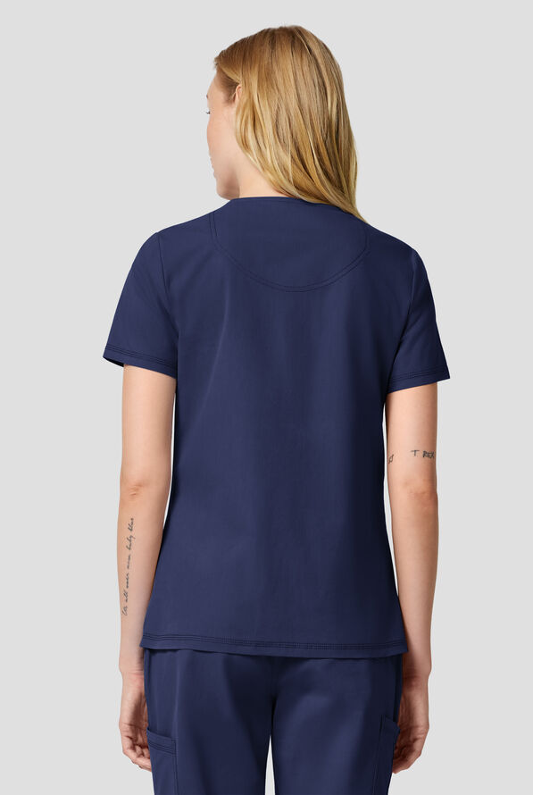 Dickies Forge Women's 2-Pocket V-Neck Scrub Top - Navy - 4