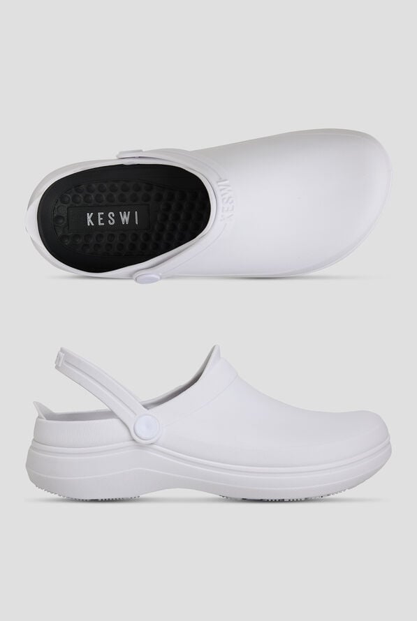 KESWI Women's Extra Comfort Classic Backless Clog - White - 1
