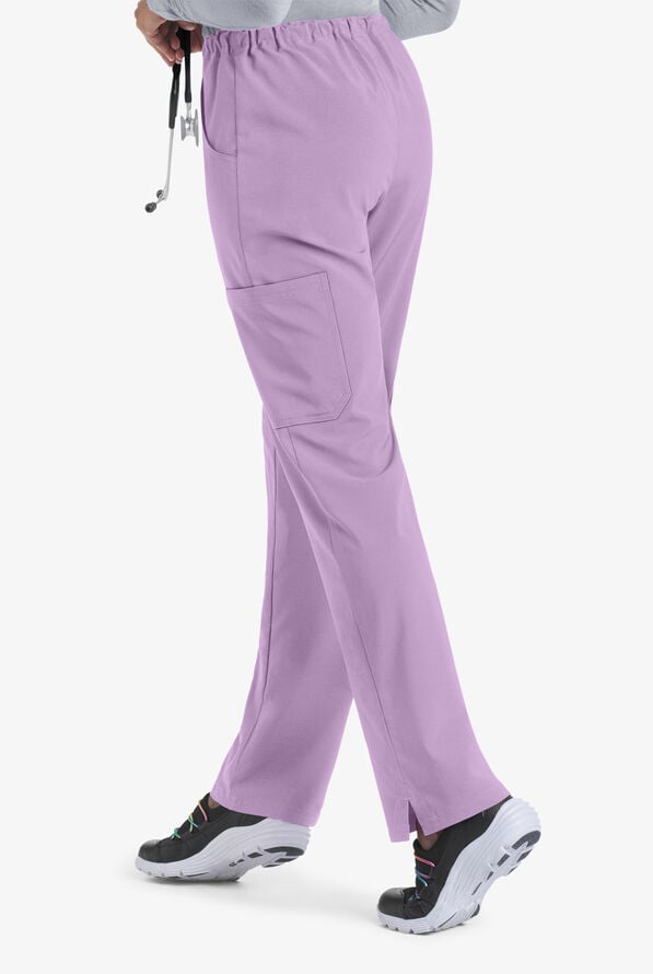 Easy STRETCH Eden Women's 4-Pocket Drawstring Scrub Pants - Petite - Amethyst Mist - 2