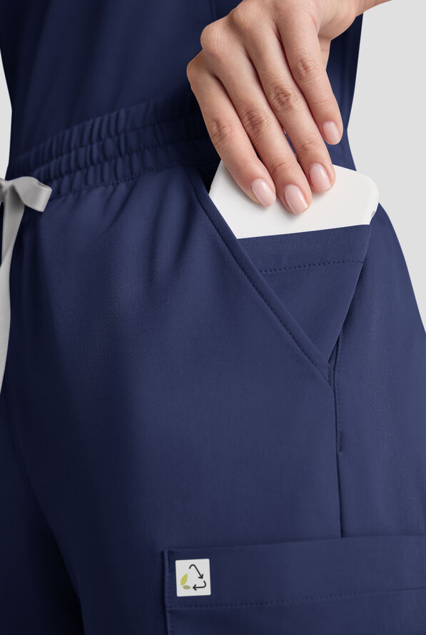 Pantal&oacute;n m&eacute;dico ReSurge Topaz con cord&oacute;n ajustable y 11 bolsillos para mujer - Navy - 7