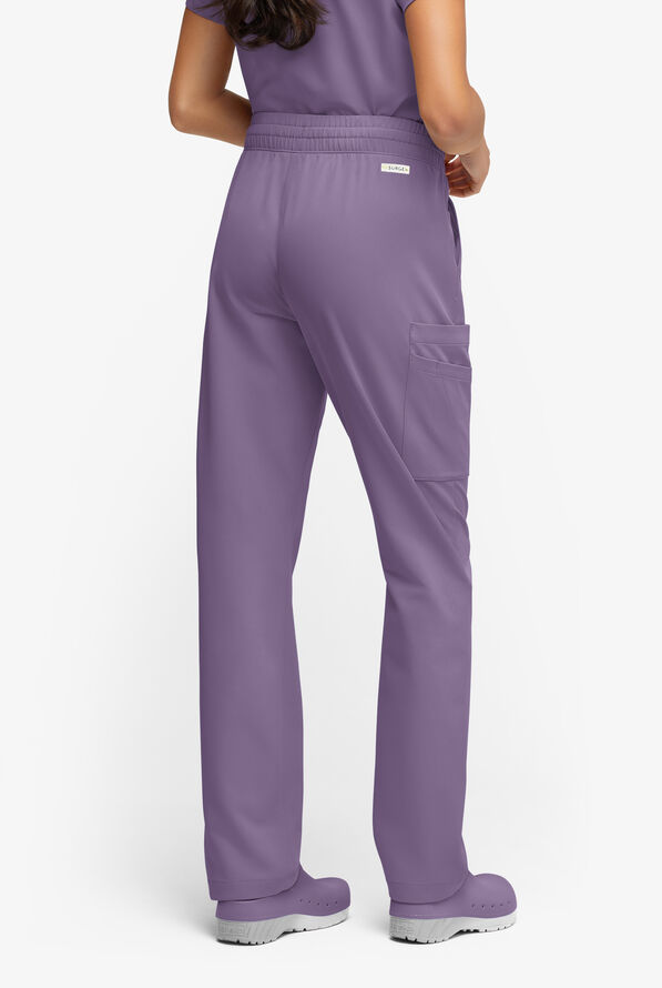 ReSurge Topaz Women's 11-Pocket Drawstring Scrub Pants - Purple Dusk - 5