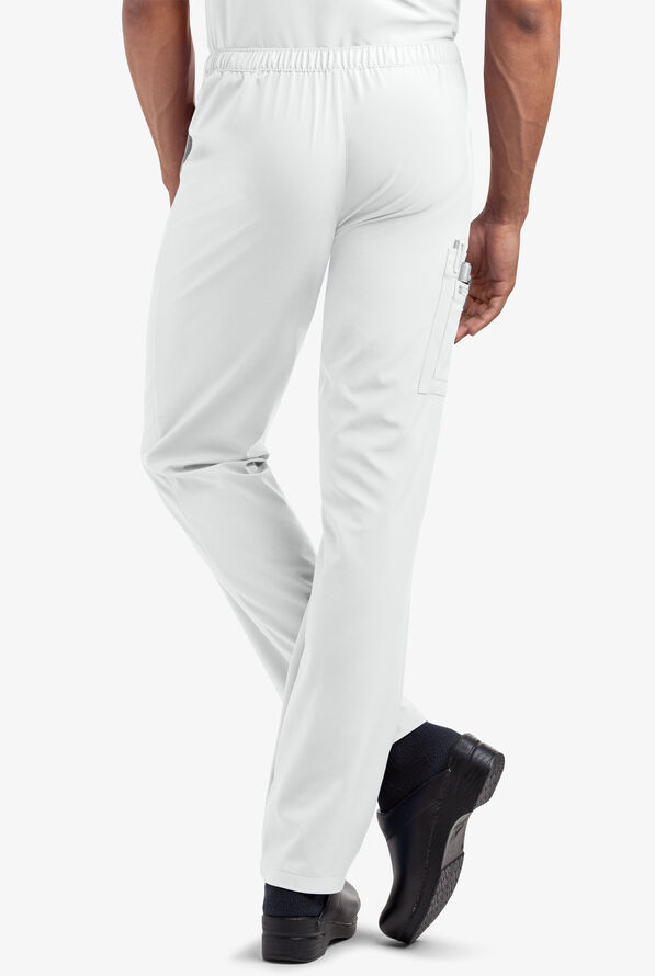 Easy STRETCH Morgan Unisex 5-Pocket Drawstring Scrub Pants - White - 3