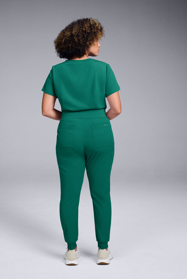 Hypothesis Women's Base Crew-Neck Tuck-In Scrub Top - Hunter - 4