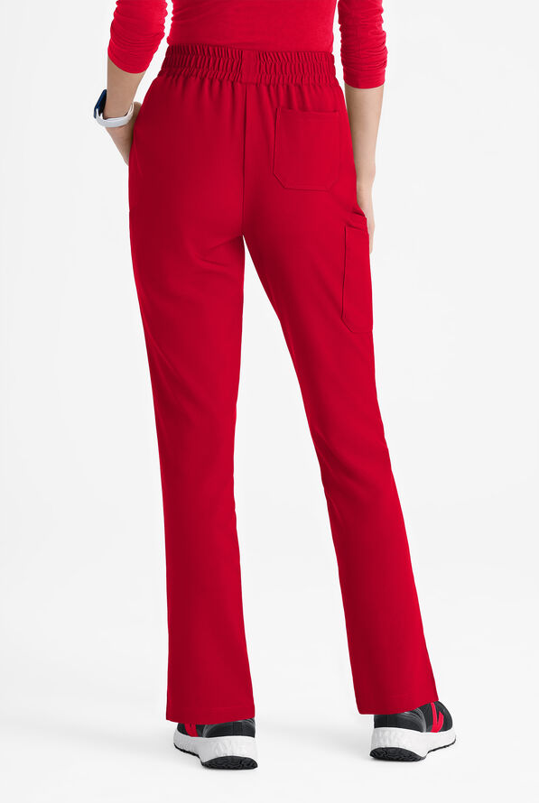 Grey's Anatomy by Barco Evolve STRETCH Cosmo Women's 6-Pocket Cargo Scrub Pants - Red - 3
