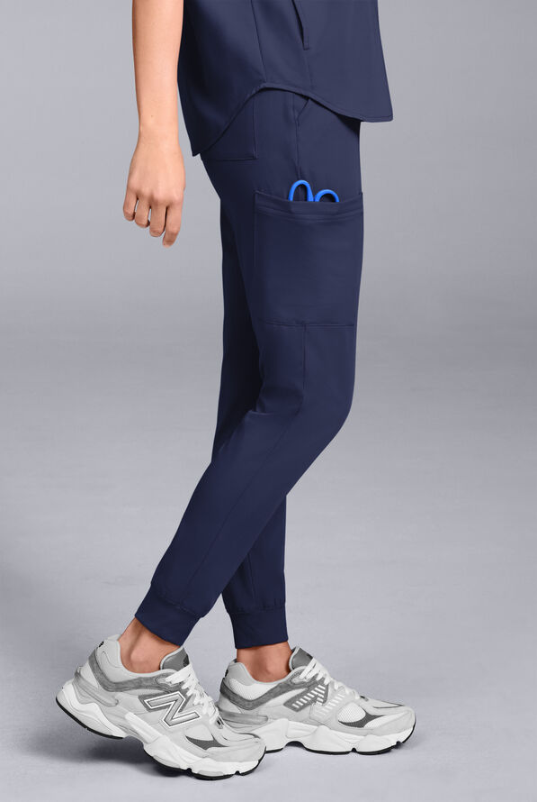 Conjunto de uniforme m&eacute;dico Hypothesis estilo jogger con mangas dolm&aacute;n para mujer - Navy - 3