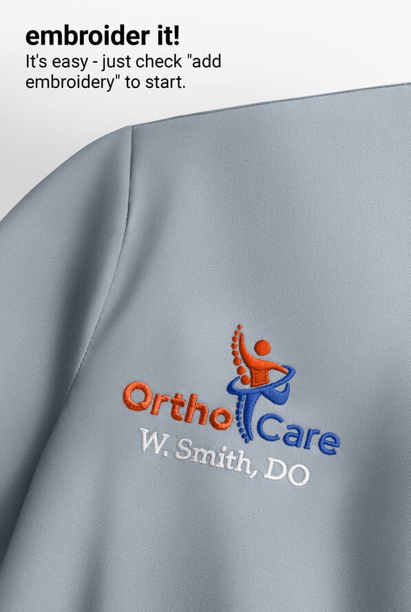 Camisa médica UA Butter-Soft STRETCH con cuello en V y 5 bolsillos para hombre - Silver - 4