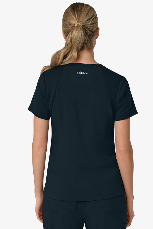 Carhartt Cross-Flex Force Women's 3-Pocket STRETCH Knit Panel Scrub Top - Navy - 2