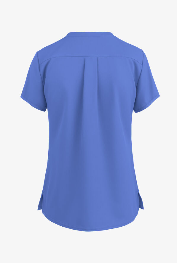 Med Couture Insight Women's 3-Pocket V-Neck Scrub Top - Ceil Blue - 3