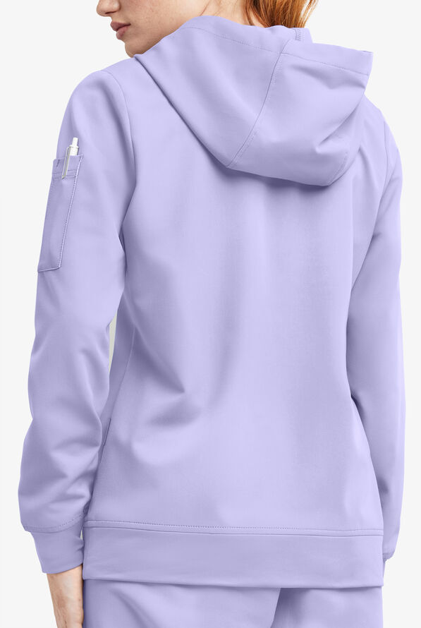 Sudadera m&eacute;dica MOVEMENT by Butter-Soft Sirius STRETCH con capucha y 4 bolsillos para mujer - Grape Haze - 4