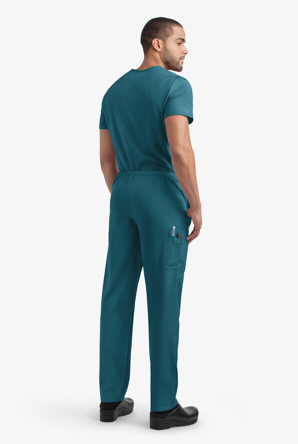 Tafford Active Stretch Unisex 8-Pocket Scrub Set - Caribbean Blue - 3