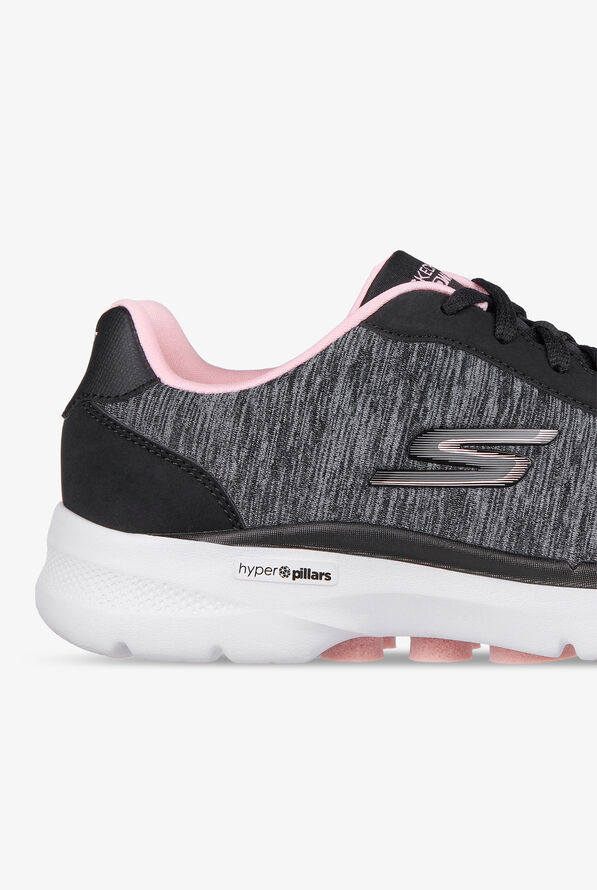 Skechers Performance Women's Go Walk 6 Magic Melody Black Athletic Lace Up Nursing Shoes - null - 4