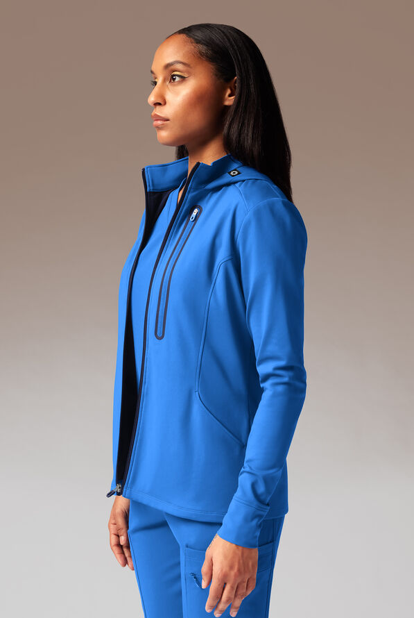 Chaqueta médica Hypothesis Super-Dermal con cremallera y múltiples bolsillos para mujer - Royal/Navy - 2