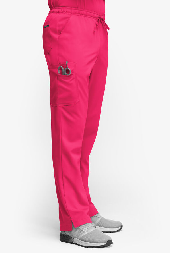 Advantage STRETCH Men's 6-Pocket Cargo Scrub Pants - Fuchsia - 4