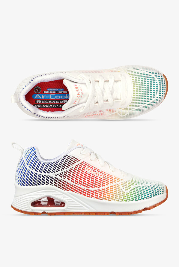 Skechers Work Women's Uno SR White Lace Up Athletic Shoes - null - 1