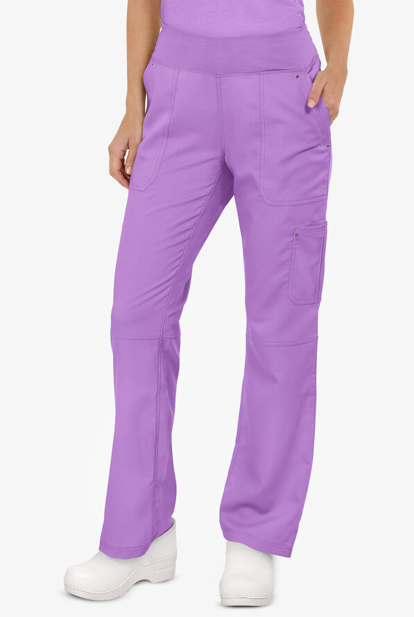 Healing Hands Purple Label Tori Women's 5-Pocket STRETCH Yoga Scrub Pants - Purple Moonstone - 1