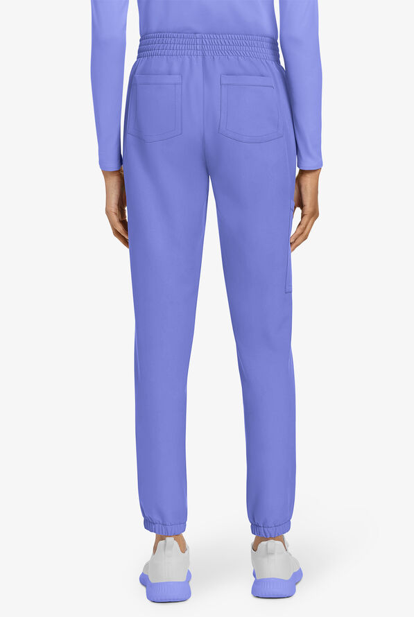 Cherokee Workwear Originals Ultra Women's 5-Pocket Drawstring Jogger Scrub Pants - Ceil Blue - 4