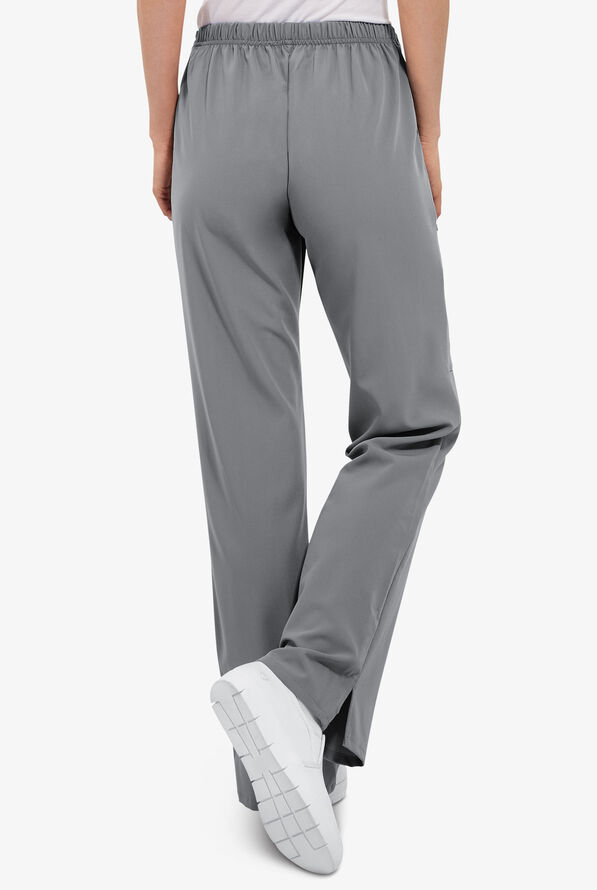 Jockey Women's 4-Pocket STRETCH Back Elastic Drawstring Cargo Scrub Pants - Pewter - 2