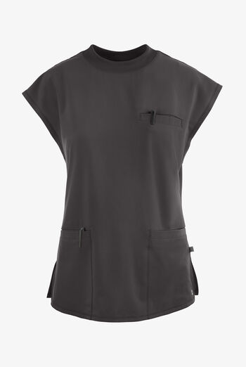 Infinity Women's 4-Pocket STRETCH Dolman Sleeve Rib-Knit Mock Neck Scrub Top