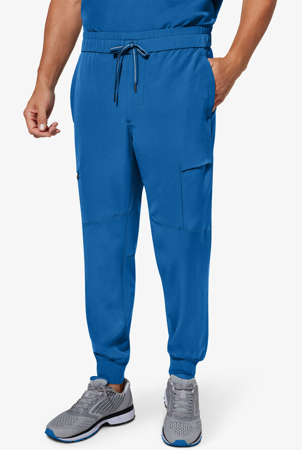 Healing Hands 360 Nolen Men's 6-Pocket STRETCH Elastic Jogger Drawstring Pant - Royal - 1