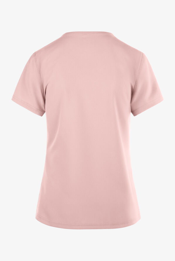 Dickies EDS NXT Women's 1- Pocket Tuck In Henley Scrub Top - Canyon Rose - 2