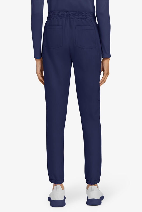 Cherokee Workwear Originals Ultra Women's 5-Pocket Drawstring Jogger Scrub Pants - Navy - 4