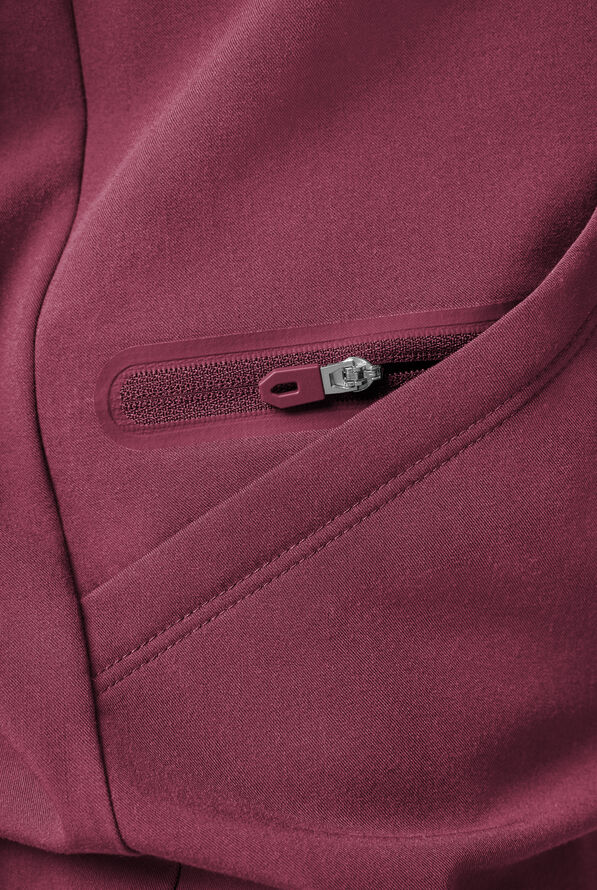 Blusa m&eacute;dica Hypothesis Kentica con cuello redondo y 4 bolsillos para mujer - Wine - 6