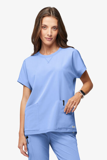 Blusa m&eacute;dica ReSurge Mercury con mangas dolm&aacute;n y 4 bolsillos para mujer