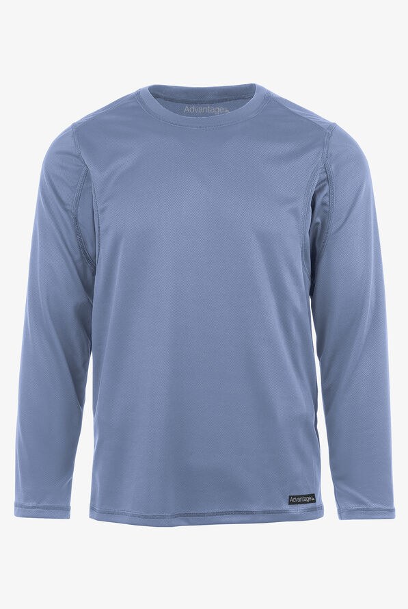 Advantage STRETCH Men's Long Sleeve Crew Neck Underscrub - Ceil Blue - 1