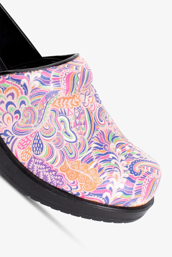 Savvy Women's Brandy Peach Mardi Gras Nursing Clogs - null - 3