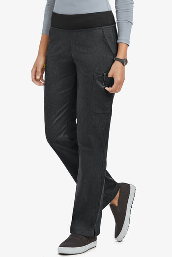 Butter-Soft STRETCH Women's 4-Pocket Knit Waistband Yoga Scrub Pants