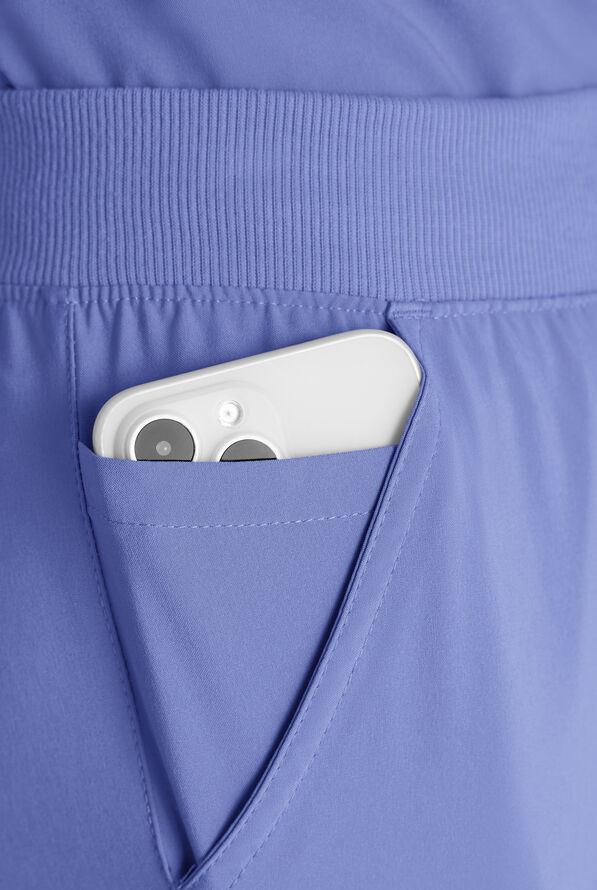 Conjunto de uniforme m&eacute;dico Easy STRETCH con 10 bolsillos para mujer - Ceil Blue - 7