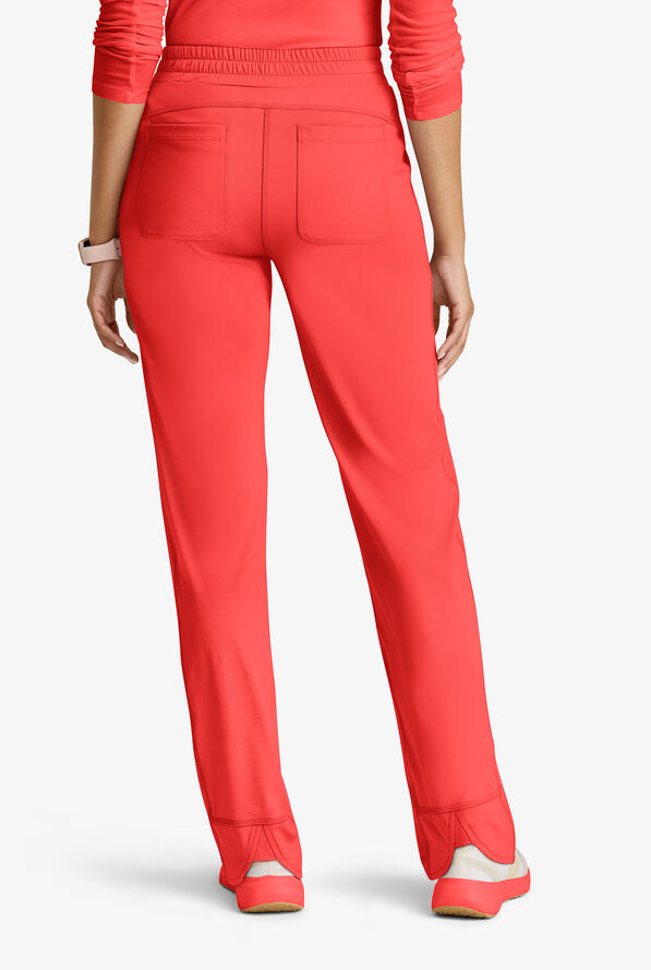 Grey's Anatomy by Barco Knit STRETCH Momentum Women's 6-Pocket Cargo Scrub Pants - Radiant Coral - 3
