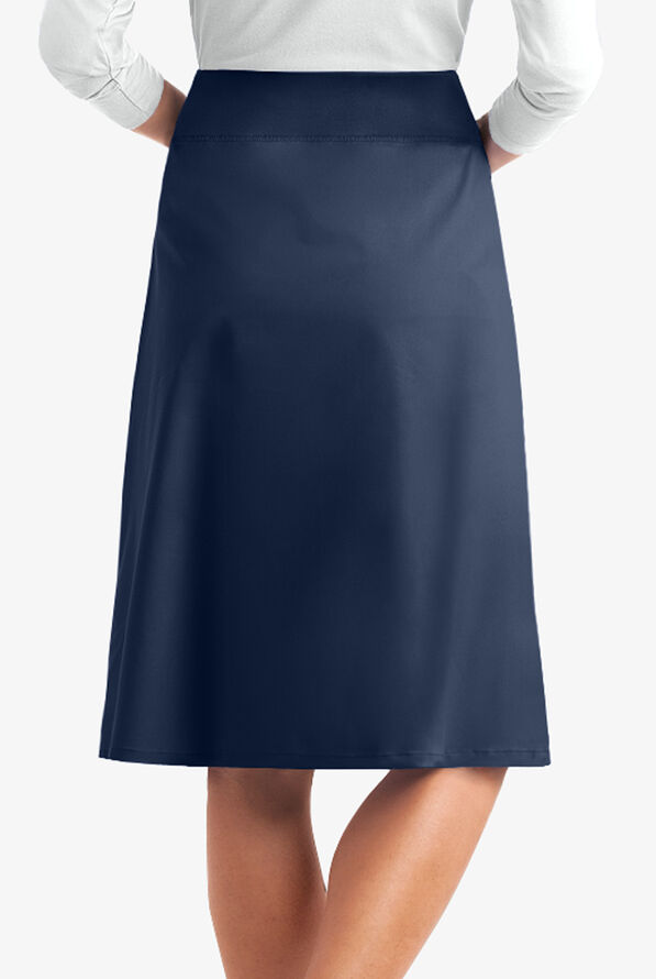 UA Butter-Soft STRETCH Women's 2-Pocket Drawstring Scrub Skirt - Navy - 2