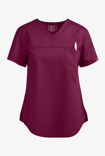 Cherokee Workwear Revolution Women's 1-Pocket STRETCH Tuck In V-Neck Scrub Top