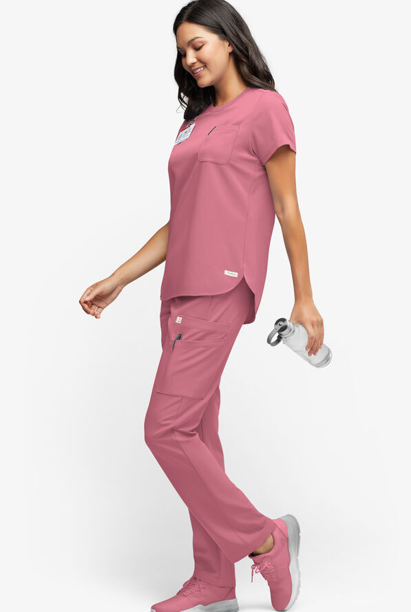 Pantalón médico ReSurge Topaz con cordón ajustable y 11 bolsillos para mujer - Tea Rose - 4