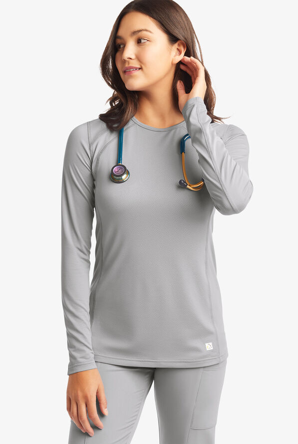 Camiseta médica ReSurge Jade con mangas largas para mujer - Silver - 7
