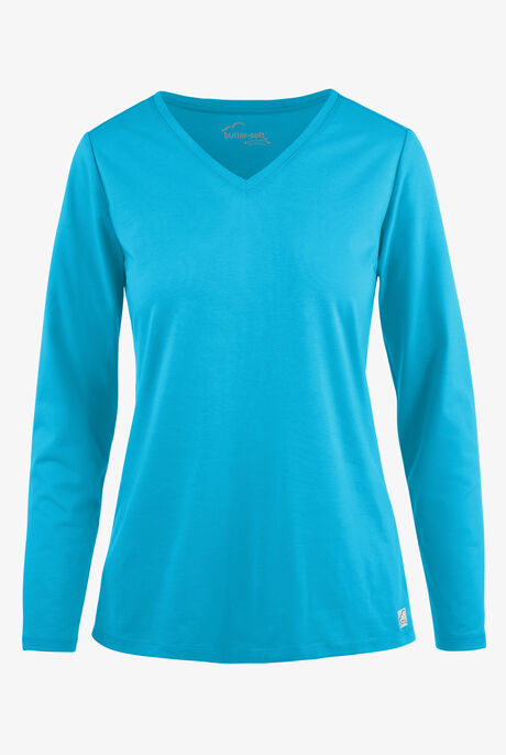 Butter-Soft STRETCH Women’s Cotton-Rich V-Neck Knit Underscrub