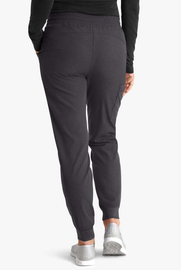 Skechers by Barco Theory Women's 4-Pocket STRETCH Cargo Jogger Scrub Pants - Pewter - 4