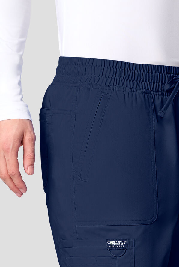 Pantal&oacute;n m&eacute;dico Cherokee Workwear Revolution STRETCH con piernas rectas y 12 bolsillos para hombre - Navy - 3