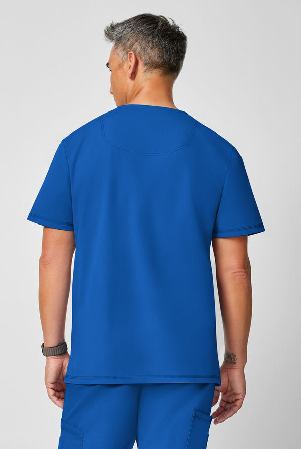 Dickies Forge Men's 3-Pocket V-Neck Scrub Top - Royal - 4